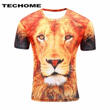 Camiseta con estampado 3D para hombre, camisa de manga corta con cuello redondo, informal, 4XL 2024 - compra barato