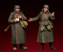 Boneco de resina 1/35, soldados da rússia, duas figuras, sem pintura, 136 2024 - compre barato