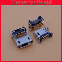 Conector micro usb 5 pinos, conector de placa de inserção micro usb de quatro pernas 5p, mini conector usb com 100 peças 2024 - compre barato