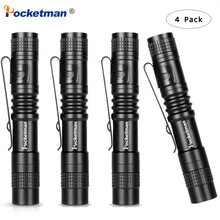 Pocketman 4 x Mini LED Flashlight Set Handhold Pen Light Small Portable Linterna 2000 LM Lamp Pocket Torch for Camping, Fishing 2024 - buy cheap