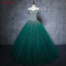 Emerald Green Luxury Long Evening Dresses Party Beautiful Women Sequin Beaded Prom Plus Size Formal Evening Gowns Dresses 2024 - buy cheap