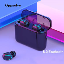 Oppselve-fones de ouvido bluetooth 5.0, esportivos, sem fio, com caixa de carregamento, tws 2024 - compre barato