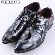 Sapatos de casamento masculinos, calçados elegantes de baile, estilo cabeleireiro, vestuário formal masculino de marca luxuosa 2024 - compre barato