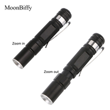 1pc Wholesale Dropshipping MOONBIFFY Portable Mini Penlight CREE Q5 2000LM LED Flashlight Torch Pocket Light Waterproof Lantern 2024 - buy cheap