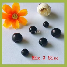 black side hole pearl Buttons 150pcs mix 8mm/10mm/12mm mother imitation pearl button Sewing/Craft Accessories 2024 - buy cheap