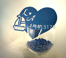 personalized ocean wedding party escort cards ship Wine Glass markers table place card Cake Toppers birthday baby showerpc001 2024 - buy cheap