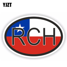 YJZT-calcomanía creativa de 14,4 CM x 9,7 CM, código de país de Chile, Bandera de RCH, pegatina de coche de motocicleta 6-0939 2024 - compra barato