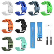 10 cores substituição pulseira relógio banda pulseira de pulso silicone macio banda para garmin forerunner 35 relógio inteligente pulseira 2024 - compre barato