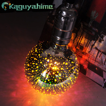 Kaguyahime, новый 3D светодиодный светильник в виде звезды, декоративная лампа Эдисона E27 ST64 A60 G80 G95, светодиодный светильник, 220 В, Серебряное Стекло, лампа для праздников и вечеринок 2024 - купить недорого