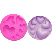 M0392-Molde de silicona 3D para Fondant pastel, herramientas de decoración de pasteles, moldes de corazón para velas 2024 - compra barato