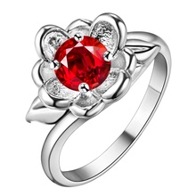 Серебряное кольцо с красным цирконием, Изысканная мода для женщин и мужчин, подарок, серебряные ювелирные изделия для женщин/YSZYOJTN WUTKDIMG 2024 - купить недорого