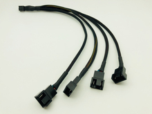 One 4Pin Female Connector Splits to Four 4pin Male Connectors 30cm Black Braided Cable Splitter for PWM 3/4 Pin Computer Fan 2024 - buy cheap