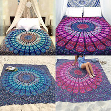 210x150cm Portable Movable Boho India Mandala Chiffon Tapestry Wall Hanging Bed Manta Beach Towel 3 Colors 2024 - buy cheap