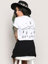 Get lost-Camiseta con estampado de árbol para mujer, remera con estampado de árbol de 90 estrellas, tops pastel de estética grunge, remera de arte gótico 2024 - compra barato