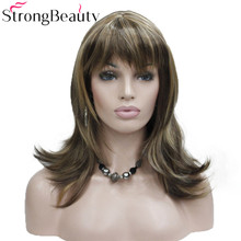 StrongBeauty Girl Synthetic Natural Wave Long Hair Red Brown Cosplay Wigs For Women 5 Colors 2024 - buy cheap