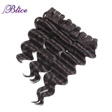 Blice Synthetic Hair Extensions 14-18inch Deep Wave Hair Bundles High Temperature Natural Color 180g/Pack Three Bundles Deal 2024 - buy cheap