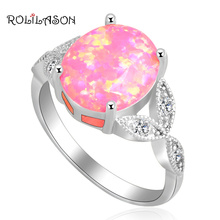 Top Qualidade! Red Opal de fogo de Prata Carimbado Anéis para mulheres Delicadas partido jóias da moda EUA tamanho #7 #8 #9 OR560 2024 - compre barato