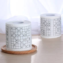 1 Roll 2 Ply Novelty Funny Number Sudoku Printed WC Bath Funny Soft Toilet Paper Tissue Bathroom Supplies Gift 2024 - buy cheap