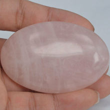 Pedra de sabão massageadora natural, pedra de quartzo rosa energia spa terapia de basalto mineral alívio da dor ferramenta de cuidados de saúde 2024 - compre barato