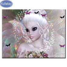 KUFWKEY diamond painting custom foto mosaic diamond"fairy/girl/Angels"Full Diamond Embroidery cartoon Picture Of Rhinestones N74 2024 - buy cheap