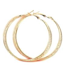 MxGxFam Big Circle Hoop Earrings ( 47 mm )  For Fashion Women Simple Style Gold Color Europe and America Fashion 2024 - buy cheap