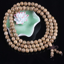 Sennier, натуральное сандаловое дерево, 8 мм, 108, буддийская молитва, Женское Ожерелье, тибетские бриллианты, браслеты 2024 - купить недорого