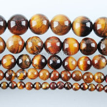 Free Shipping Natural Tiger's eye Gem Stone Round Loose Spacer Beads 15.5" Strand 4mm 6mm 8mm 10mm 12mm Jewelry Making TBG330 2024 - buy cheap