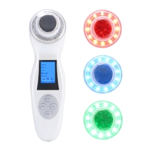 Masajeador ultrasónico de fotones LED para estiramiento de la piel Facial, dispositivo de limpieza Facial, eliminación de arrugas, terapia de ultrasonido, belleza de Spa, 3MHz 2024 - compra barato