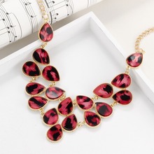 Fashion Women Chocker Necklace Statement Necklaces & Pendants Colorful Leopard Acrylic Beads Necklace For Women Jewelry 2024 - buy cheap