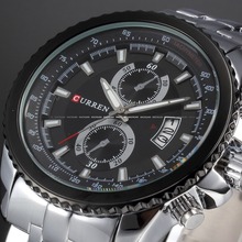 2016 CURREN 8149 Luxury brand sports Watch men Quartz Watches Auto Date Dress wristwatch military watches man full steel watch 2024 - buy cheap