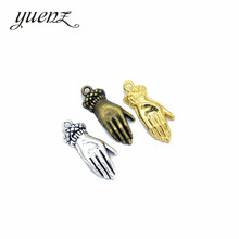 YuenZ 10pcs Antique Silver color gloves Charms Pendants for Bracelet Necklace DIY Jewelry Making Finding Accessories 26*10mmN133 2024 - buy cheap