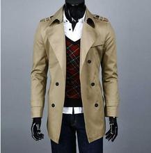 Spring men's trench coat autumn man mid long coat adolescent korean casual windbreaker double-breasted coat 6XL 7XL 8XL 9XL 2024 - buy cheap