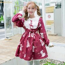Sweet Lolita Cosplay Dress lolita dress Girls party lolita Costume Anime Cosplay Cute Bunny Girls Women's Maid Lolita jsk Gothic 2024 - buy cheap