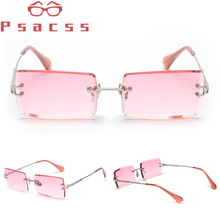 Psacss Retro Square Rimless Sunglasses Women Men High Quality Fashion Brand Gradient Sun Glasses Holiday Shopping Eyewear UV400 2024 - buy cheap