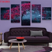 5pcs Full Square/Round Drill 5D DIY Diamond Painting Red Tree Landscape Cross Stitch Mosaic rhinestone Embroidery Home Decor 2024 - buy cheap