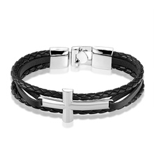 Jadisney pulseira masculina com fivela, bracelete de couro para homens e mulheres da amizade 2018 2024 - compre barato