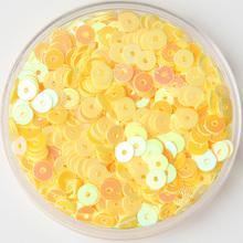 50g 5mm Flat Round PVC Sequins PVC DIY Sewing Accessory Yellow AB New Arrival Confetti 2024 - buy cheap