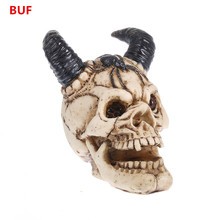 Horror Devil Skull Resin Craft Skull Statues Creative Devil Sculpture Home Decoration Accessories Ornaments 2024 - buy cheap