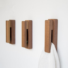 Modern Style Towel Blance Hook Strong Adhesive Solid Wood Wall Hanging No Mark No Punching Bathroom Bedroom Wall Hook 2024 - buy cheap