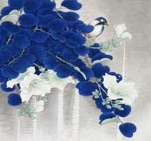 Pintura clássica chinesa com folhas e flores, pintura a óleo em tela impressa para decoração de parede 2024 - compre barato