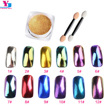 2g/box Shinning Mirror Effect Fine Nail Glitter Powder Sequins Dust Chrome Pigment DIY Nail Art Decorations Make Up 12 Color New 2024 - buy cheap