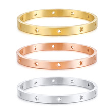 Luxury Brand Jewelry Gold Bracelets For Women 316L Stainless Steel Charm Bracelets Bangles Silver Color Bracelet Femme Jewelry 2024 - buy cheap