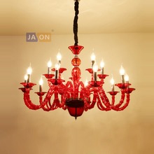 led e14 European Iron Crystal Glass Black Red Chandelier Lighting Lamparas De Techo Suspension Luminaire Lampen For Foyer 2024 - buy cheap