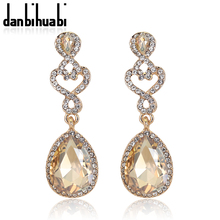 danbihuabi Brand Luxury Long Earring Fashion  Jewelry Bohemian Big Drop Earrings For Women Crystal Rhinestone Brincos Wholesale 2024 - buy cheap