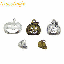 GraceAngie 5pcs/pack Mixed Pumpkin Pendant Jewelry Accessories Necklace DIY Plant Series Humanoid Shape For Children Present 2024 - buy cheap