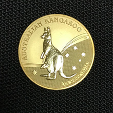 100 Pcs Non Magnetic The Australian Kangroo animal 2009 badge 24K gold plated brass 32.6 mm Elizabeth collectible sourvenir Coin 2024 - buy cheap