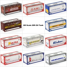 1pc HO Scale 20ft Oil Tank Car 1:87 Shipping Container Freight Cars Model Trains 2024 - buy cheap