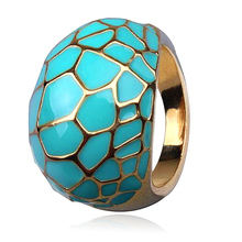 Hot Gold Color Enamel Ring For Women Gift Vintage Rings Anillos Engagement Fashion Jewelry 2024 - buy cheap