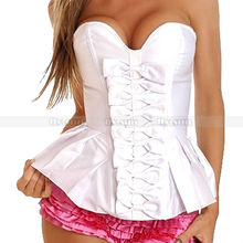 Ladies Sexy Lingerie White Burlesque Basque Corset Party Wear Fancy Dress  S M L XL 2XL 2024 - buy cheap