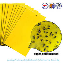 20/10/5pcs Strong Flies Traps Bugs Sticky Board Catching Aphid Insects Pest Killer Outdoor Fly Trap for Aphids Fungus GnatsLeaf 2024 - buy cheap